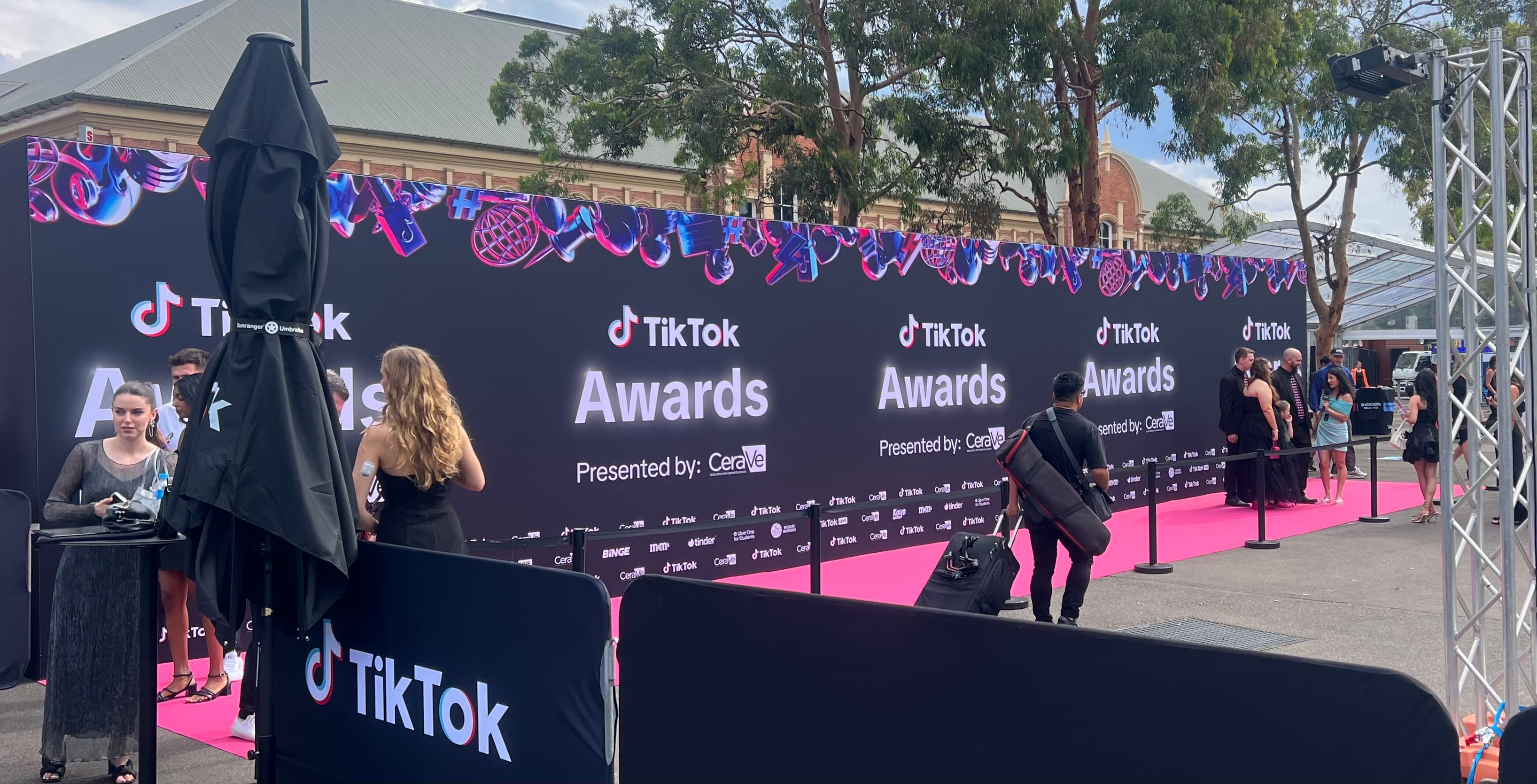 18m Outdoor Media Wall at TikTok Awards Australia